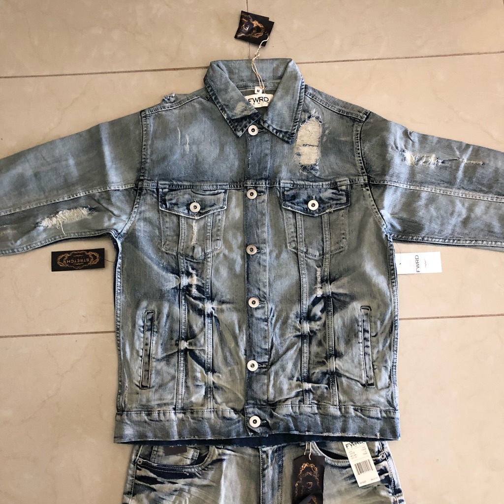 Fwrd Denim Jean Jacket Size Large